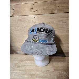 Vintage Clark Equipment Snapback Mesh Trucker Hat/Cap NORLIFT of Oregon Cordoroy